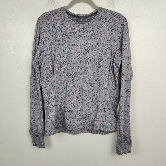 lululemon athletica Tops - Lululemon Runderful Long Sleeve Top Womens 6 Rulu Neon Tweed Jacquard HTR